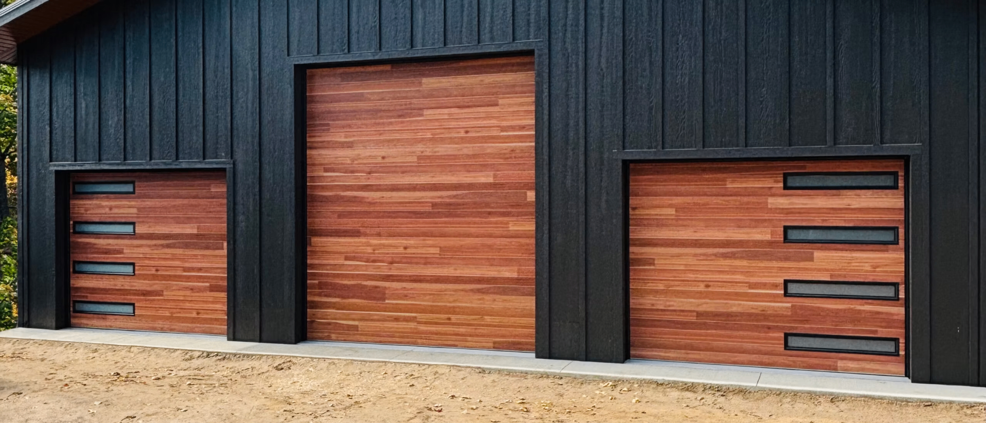 Cedar-Tone Modern Carriage Doors
