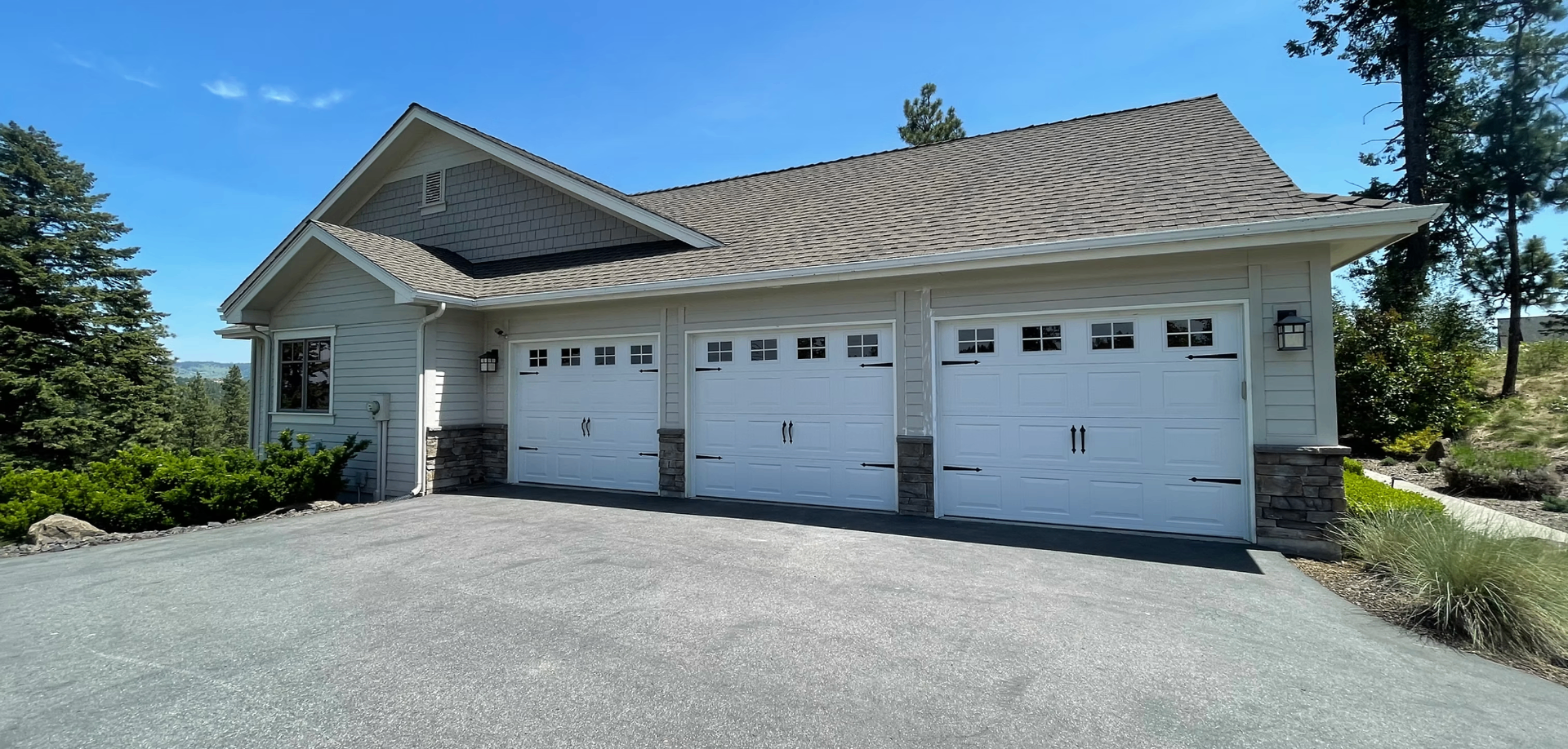 Traditional Three-Car Garage