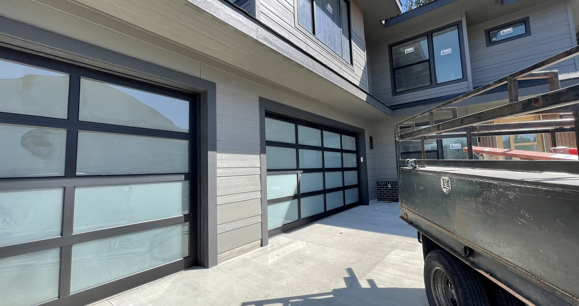 Twin Modern Glass Installation